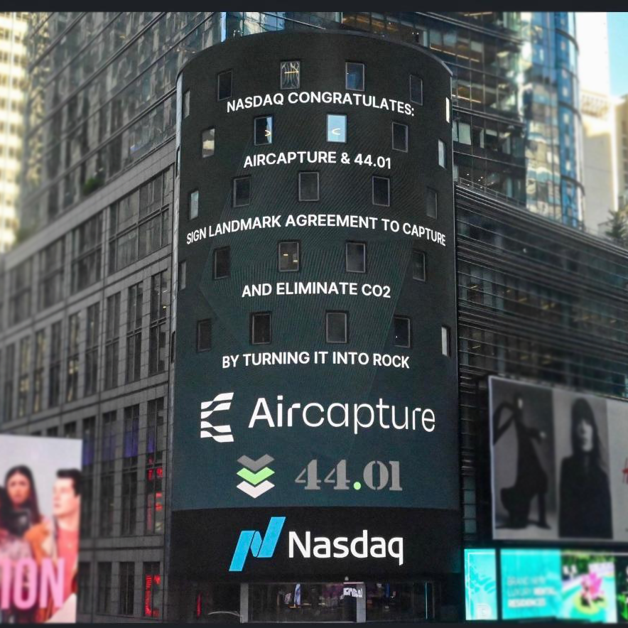 NASDAQ announcement of 44.01 and AirCapture Agreement